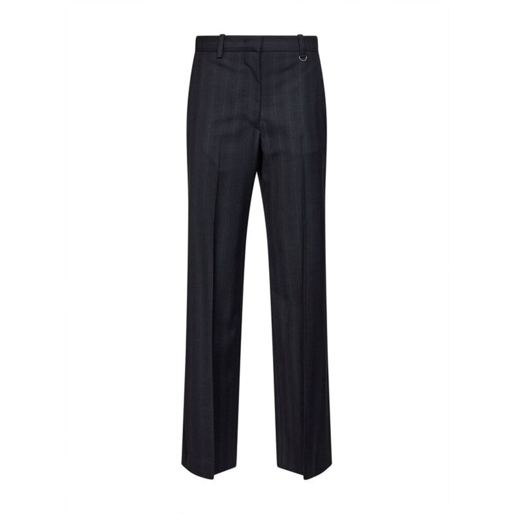 Marant Etoile Women Dark Anthracite Check Virgin Wool Noanda Trousers